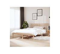 Vidaxl Cadre De Lit Bois De Pin Massif 120x200 Cm Marron