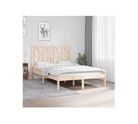 Cadre de Lit Bois de Pin Massif 120x190 cm Adulte Sommier à Lattes vidaXL