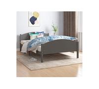 Bedframe massief grenenhout donkergrijs 120x200 cm322048