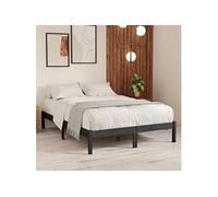 Bedframe massief grenenhout grijs 200x200 cm810039