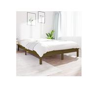 Cadre de Lit Blanc 120x200 cm Bois de Pin Massif Adulte Double Sommier vidaXL