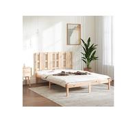 vidaXL Bedframe massief hout 135x190 cm3105575 Marron G