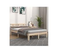 vidaXL Cadre de lit Bois massif 150x200 cm Très grand 814759