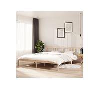 Vidaxl Cadre De Lit Bois Massif 180x200 Cm Super King Marron