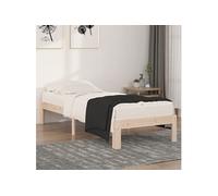 vidaXL Bedframe massief hout 75x190 cm810325 Marron G