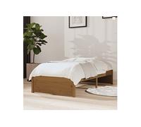 Bedframe massief hout honingbruin 75x190 cm814912
