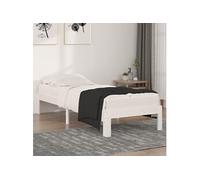 Bedframe massief hout wit 75x190 cm810326