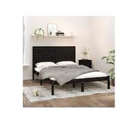 Bedframe massief hout zwart 150x200 cm3104617