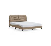 vidaXL Cadre de lit avec tête de lit Cappuccino 140x200 cm Similicuir