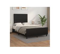 Bedframe met hoofdbord kunstleer zwart 120x200 cm3125439