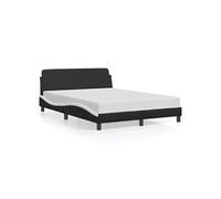 Vidaxl Cadre De Lit Et Tête De Lit Noir Et Blanc 140x190 Cm Similicuir Multicolore
