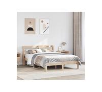 Cadre de Lit avec Tête de Lit Adulte Chambre Intérieur Bois de Pin vidaXL