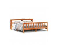 Bedframe met hoofdbord massief grenenhout wasbruin 180x200 cm3305782