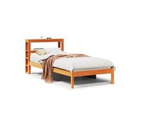 vidaXL Cadre de lit avec tête de lit sans matelas cire marron 75x190cm