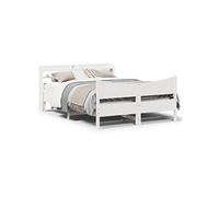 Cadre de Lit et Tête de Lit Adulte Sommier Chambre Intérieur Bois de Pin vidaXL
