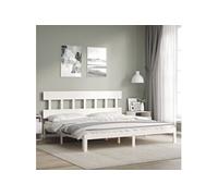 Vidaxl Cadre De Lit Sans Matelas Blanc Bois Massif De Pin Blanc