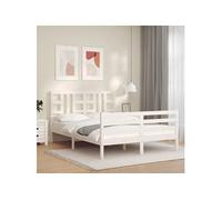 Vidaxl Cadre De Lit Sans Matelas Blanc Bois De Pin Massif Blanc