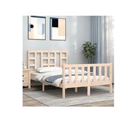 Vidaxl Cadre De Lit Sans Matelas Bois De Pin Massif Marron