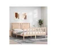 Vidaxl Cadre De Lit Sans Matelas Bois De Pin Massif Marron