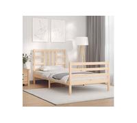 Vidaxl Cadre De Lit Sans Matelas Bois De Pin Massif Marron