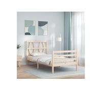 Vidaxl Cadre De Lit Sans Matelas Bois Massif Marron