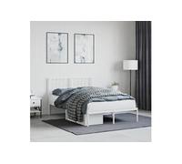 Cadre de Lit Sommier à Lattes Adulte Meuble Chambre Intérieur Métal vidaXL