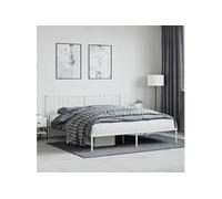 Cadre de Lit Sommier à Lattes Adulte Meuble Chambre Intérieur Métal vidaXL