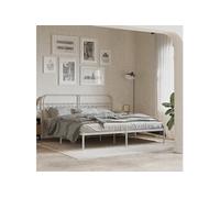 Cadre de Lit Métal Adulte Meuble Chambre à Coucher Maison Intérieur vidaXL