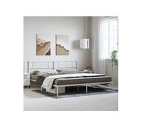 Cadre de Lit Sommier à Lattes Meuble de Chambre à Coucher Intérieur Métal vidaXL