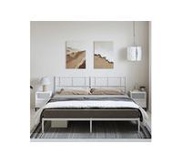 Cadre de Lit Métal sans Matelas Adulte Sommier à Lattes Chambre Intérieur vidaXL