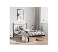 Cadre de Lit Meuble Adulte Sommier à Lattes Chambre à Coucher Métal vidaXL