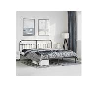 vidaXL Cadre de lit en métal avec tête et pied de lit blanc 183 x 213 cm