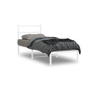 vidaXL Cadre de lit métal – Sommier à lattes pour chambre à coucher (intérieur)