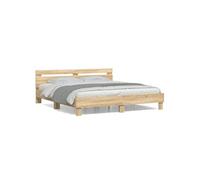 Bedframe met hoofdeinde bewerkt hout sonoma eiken 200x200 cm3207394