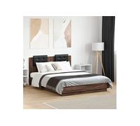 Vidaxl Cadre De Lit Avec Tête De Lit Chêne Marron 120x190 Cm Marron