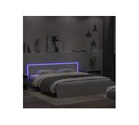 Vidaxl Cadre De Lit Avec Tête De Lit Et Led Blanc 180x200 Cm Multicolore