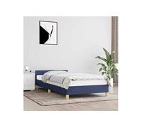 Cadre de Lit avec Tête de Lit Crème 200 x 200cm Tissu Rembourré vidaXL