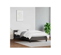 Vidaxl Cadre De Lit Avec Tête De Lit Gris 80x200 Cm Similicuir Gris