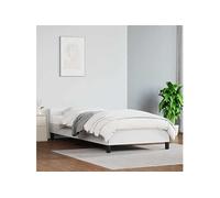 Bedframe met hoofdeinde zonder matras 80x200 cm wit347466