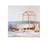 Bedframe met huisje massief grenenhout 100x200 cm3282156