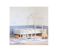 Bedframe met huisje massief grenenhout wit 80x200 cm3282163