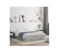 vidaXL Bedframe met lades bewerkt hout betongrijs 140x190 cm3207304 Gris G