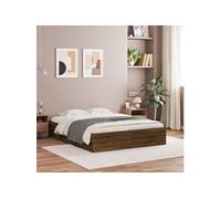 Vidaxl Cadre De Lit Avec Tiroirs Sans Matelas Chêne Marron 120x190 Cm Multicolore