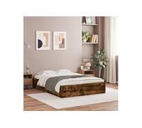 Bedframe met lades bewerkt hout gerookt eikenkleurig 135x190 cm3207312