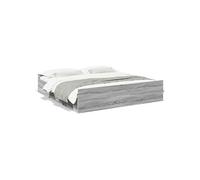 vidaXL Cadre de lit avec tiroirs sans matelas Sonoma gris 180x200 cm
