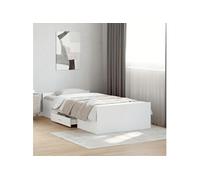 Bedframe met lades bewerkt hout wit 100x200 cm3280328