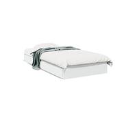 vidaXL Cadre de lit avec tiroirs – sans matelas – Blanc 90x200 cm