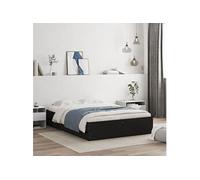 vidaXL Bedframe met lades bewerkt hout zwart 120x200 cm3207281 Noir G