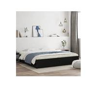 Bedframe met lades bewerkt hout zwart 200x200 cm3207246