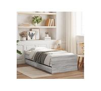 Bedframe met lades grijs sonoma eikenkleurig 100x200 cm3207369